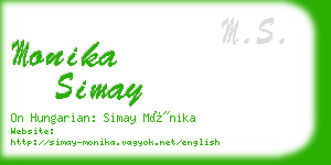 monika simay business card